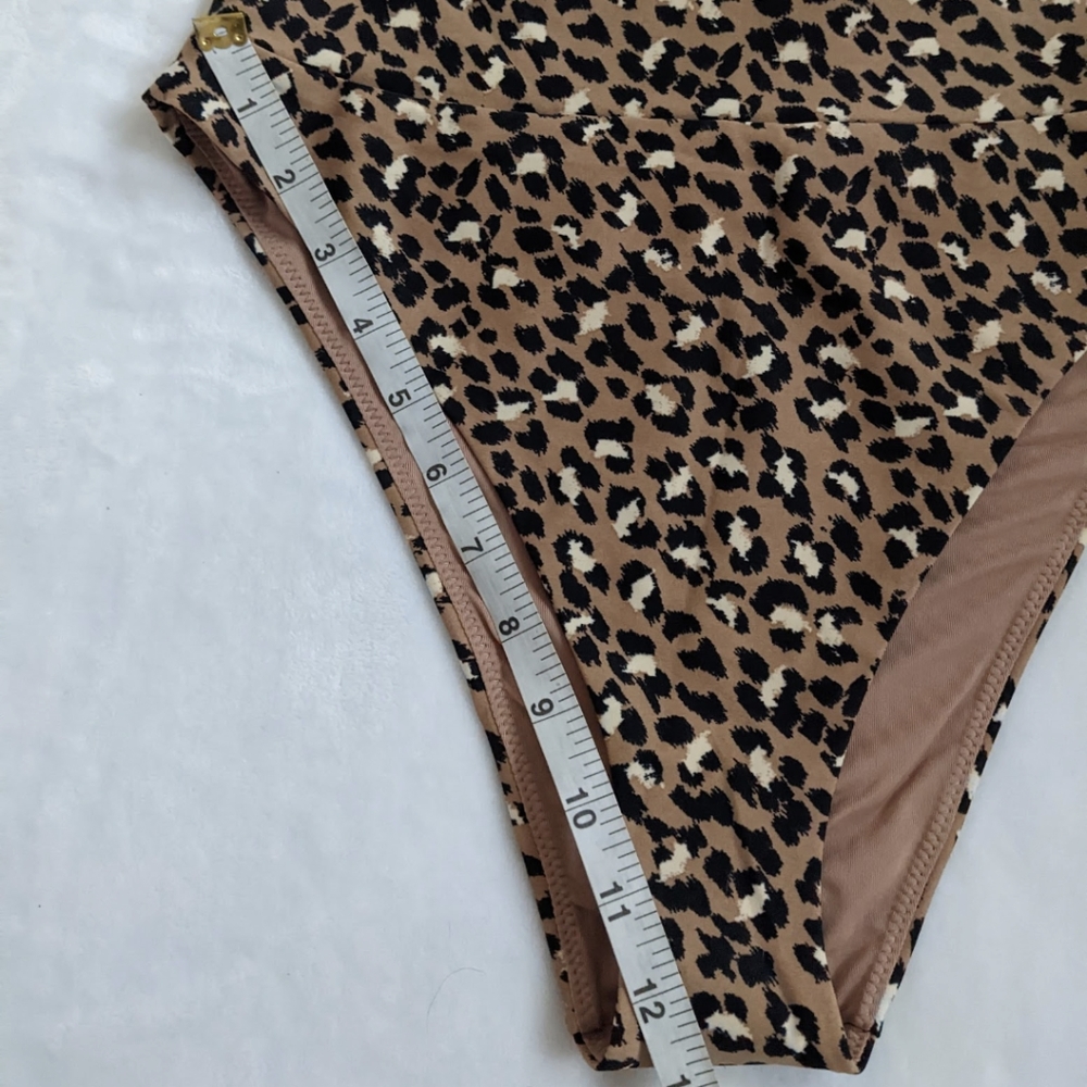 Aerie Cheetah Animal Print Bikini Lightly Padded XL Top HighWaist L Bottom NWT ⚡ - Picture 5 of 14